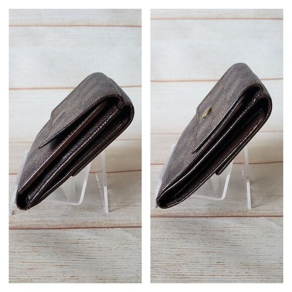 Authentic Louis Vuitton Vintage Damier Compact Tri-Fold Wallet Unisex Brown - Picture 3 of 16